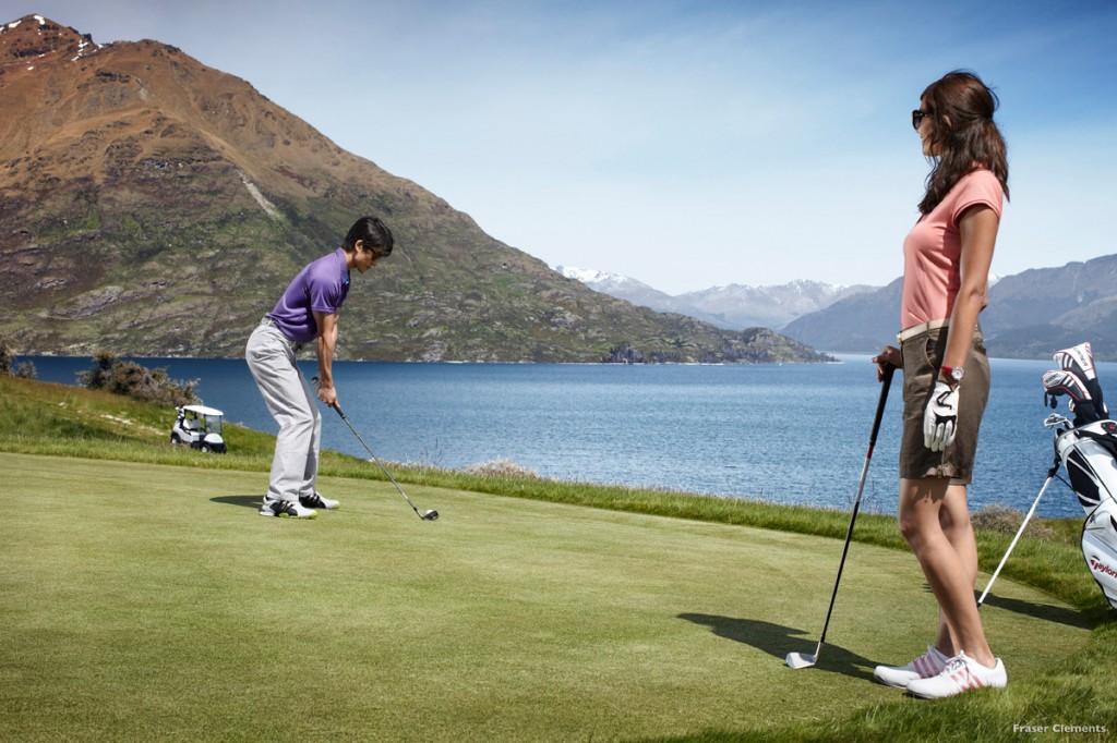 Teeing off at spectacular Jack's Point | Photo Credit: Tourism New Zealand