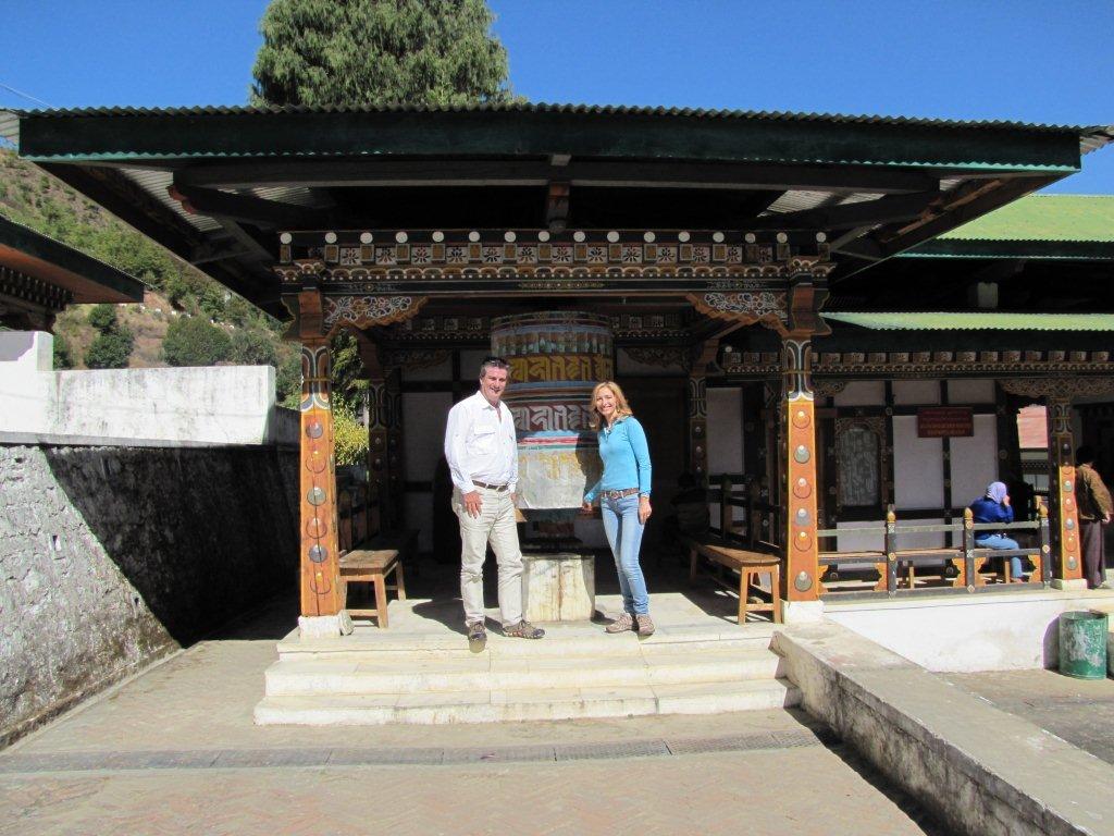 At the prayer wheel At the prayer wheel