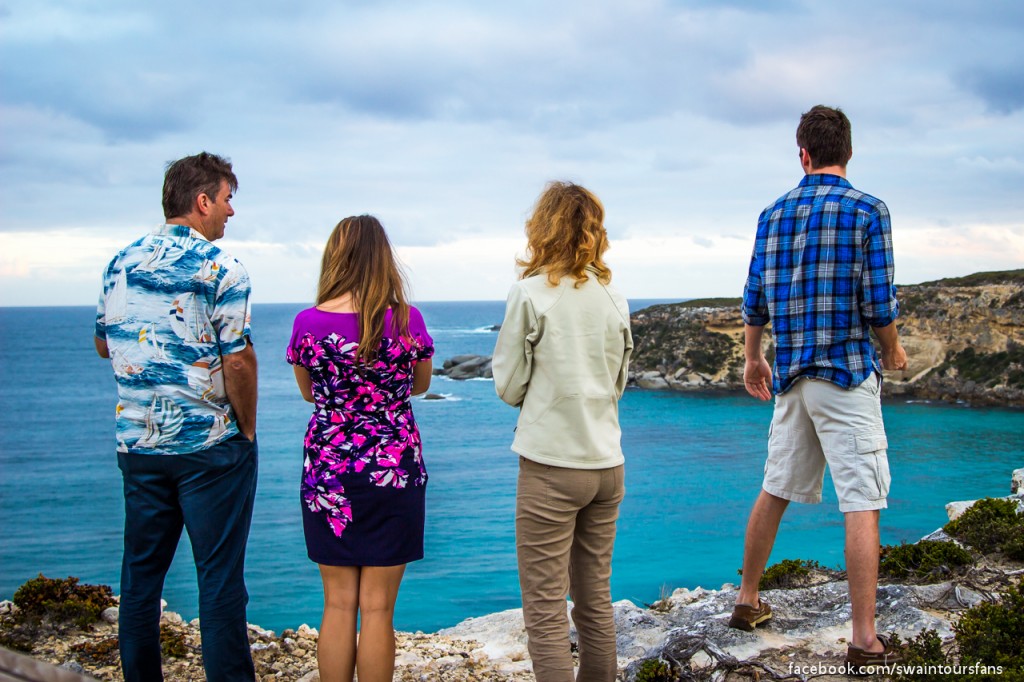 Peering out over the cliffs