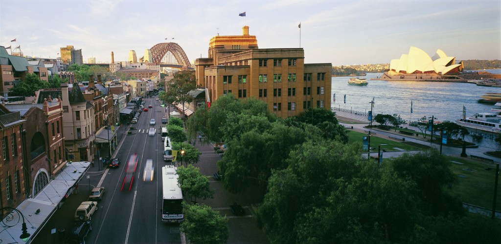 Panoramic View of the Rocks from Above George Street | Photo Credit: Sally Mayman, Destination New South Wales Panoramic View of the Rocks from Above George Street | Photo Credit: Sally Mayman, Destination New South Wales