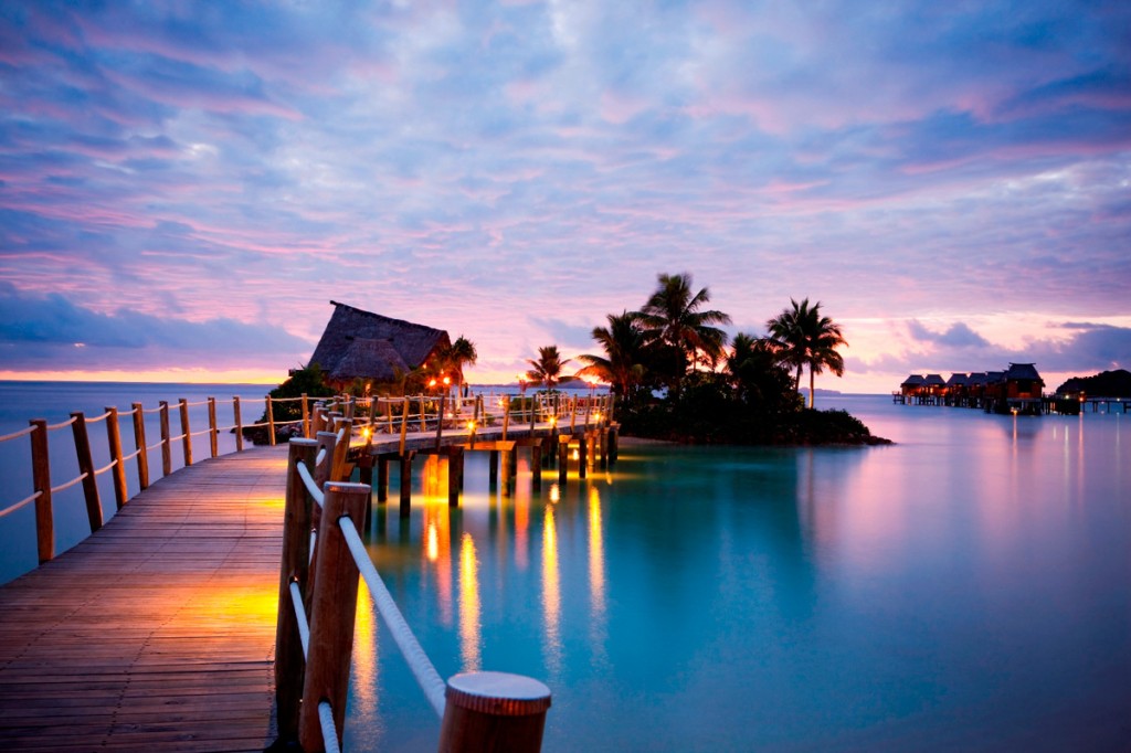 Masima Island and Bar at Dusk | Photo Credit: Likuliku Lagoon Resort