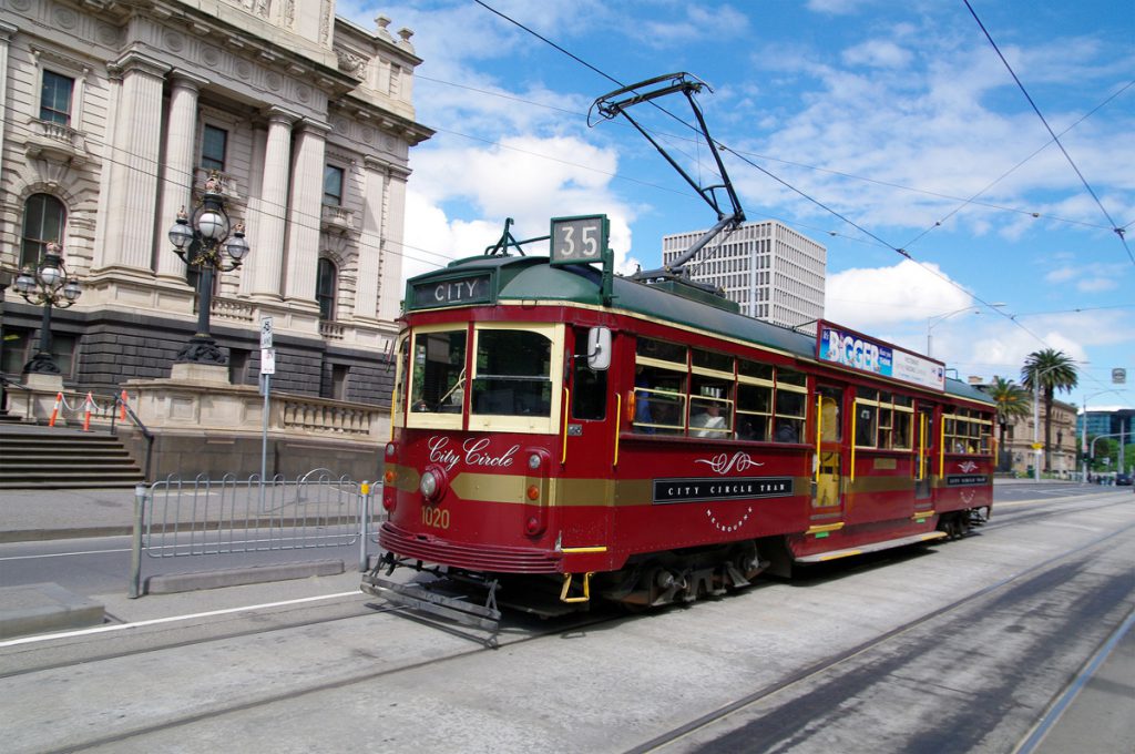 City Circle Tram on Spring Street | Photo Credit: Tourism Victoria City Circle Tram on Spring Street | Photo Credit: Tourism Victoria