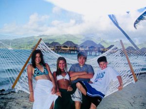 The Swain kids in Tahiti