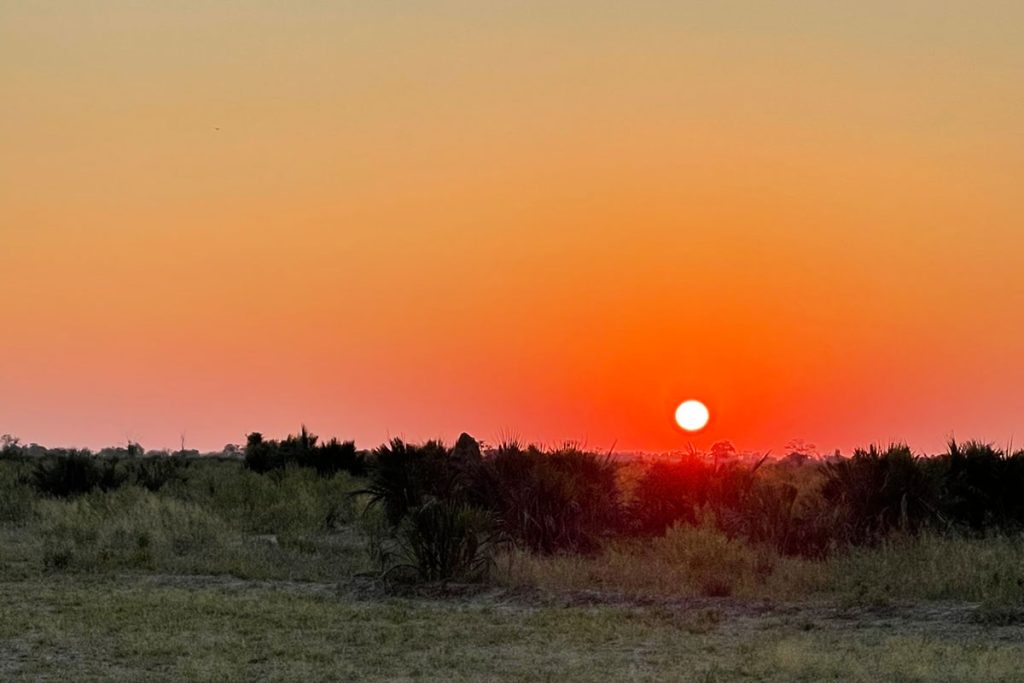 sunset in Botswana